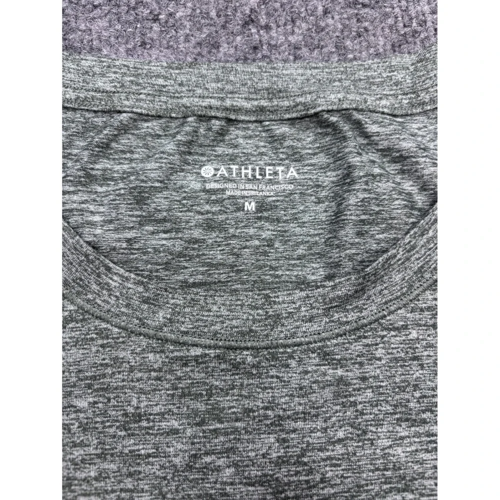 Athleta Womens Green Space Dye Long Sleeve Thumbhole Activewear Top Size M - Picture 4 of 7